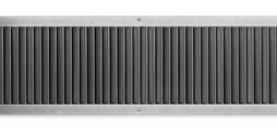 Rejillas de ventilación fabricadas en chapa de acero galvanizado con lamas verticales regulables de manera individual para instalación en conducto rectangular